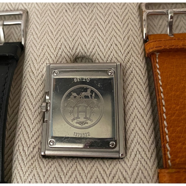 Hermes(エルメス)のHERMESエルメス☆ベルトウォッチ☆ブラックキャメル☆美品 レディースのファッション小物(腕時計)の商品写真
