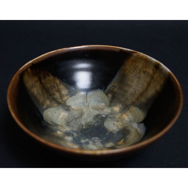 グレース's　流れ釉茶碗☆時代物☆4D0201の通販　by　高取焼茶碗　SALEHOT茶道具　shop｜ラクマ陶芸