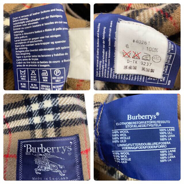 BURBERRY(バーバリー)のバーバリー　ダッフルコート　毛100%   英国製 レディースのジャケット/アウター(ダッフルコート)の商品写真