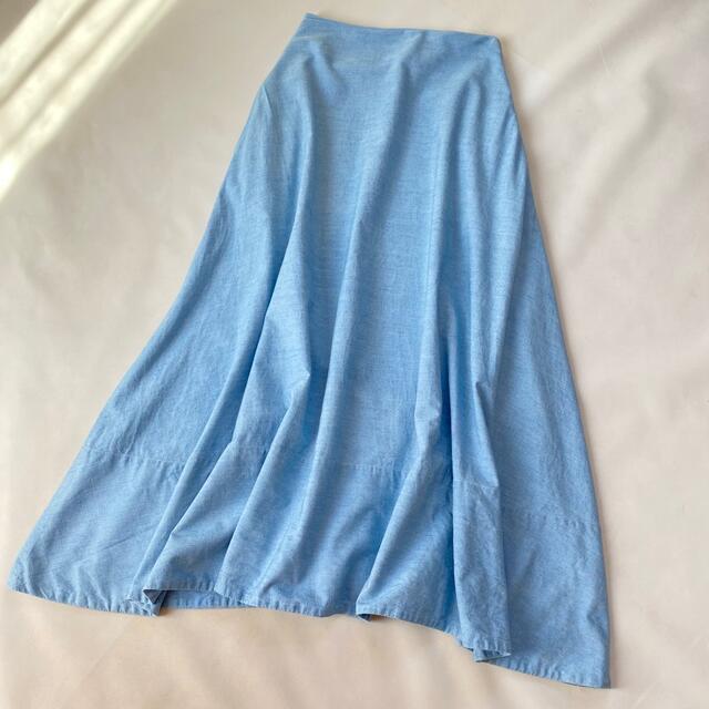 マディソンブルー ロングスカート フレア 春服 シャンブレー S 日本製 2