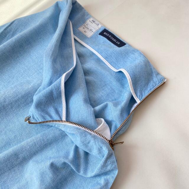 マディソンブルー ロングスカート フレア 春服 シャンブレー S 日本製 4