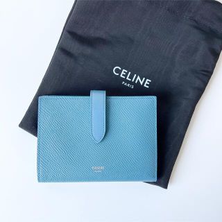 セリーヌ ストラップ 財布(レディース)(ブルー・ネイビー/青色系)の