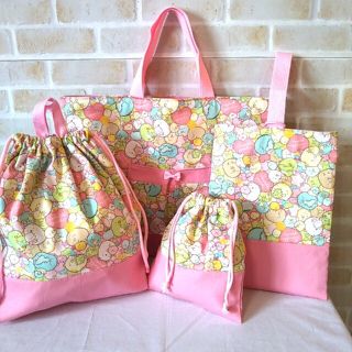 ハンドメイド☆すみっコぐらしの入園入学④点セット☆(バッグ/レッスンバッグ)