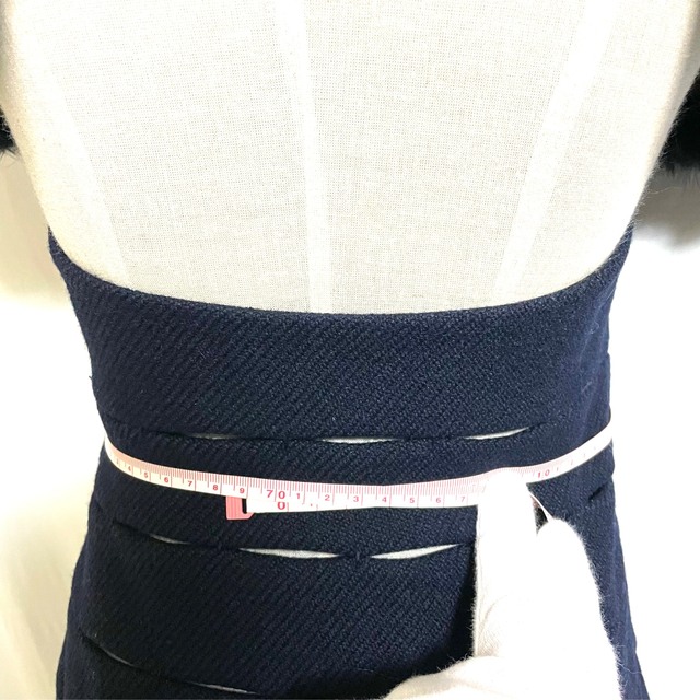 本物 ランウェイモデル ルイヴィトン 袖ミンクファー ワンピース 黒 36