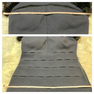 本物 ランウェイモデル ルイヴィトン 袖ミンクファー ワンピース 黒 36