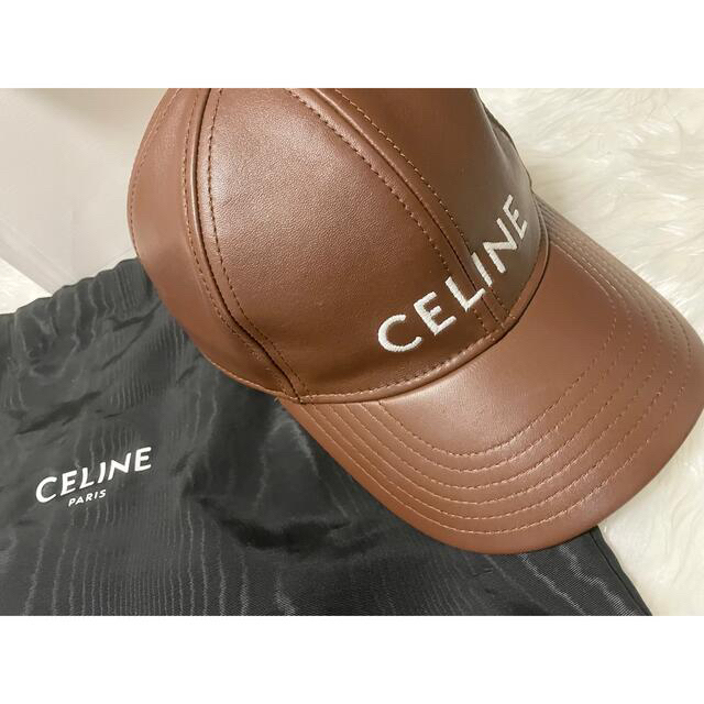 直送商品 celine - ラムスキンレザーキャップ CELINE キャップ