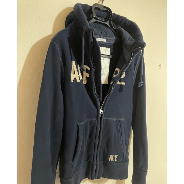 Abercrombie&Fitch(アバクロンビーアンドフィッチ)のアバクロ　裏起毛ジップアップパーカー  Sサイズ メンズのトップス(パーカー)の商品写真