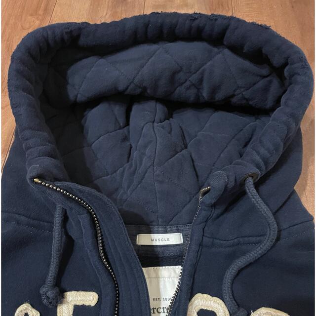 Abercrombie&Fitch(アバクロンビーアンドフィッチ)のアバクロ　裏起毛ジップアップパーカー  Sサイズ メンズのトップス(パーカー)の商品写真