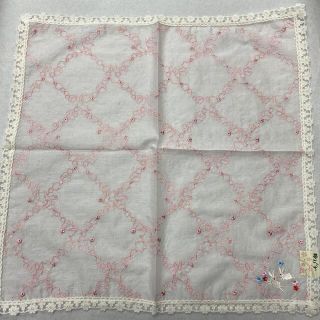 刺繍レースハンカチ ひざ掛け(ハンカチ)