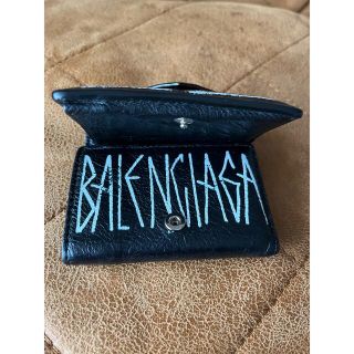 BALENCIAGA 三つ折りペーパーミニウォレット　グラフィックデザイン