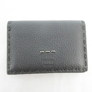 フェンディ(FENDI)のフェンディ FENDI カードケース 名刺入れ セレリア 8M0217 グレー(名刺入れ/定期入れ)