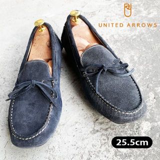 ユナイテッドアローズ(UNITED ARROWS)のUNITED ARROWS アローズ　25.5cm レザー デッキシューズ　革靴(デッキシューズ)