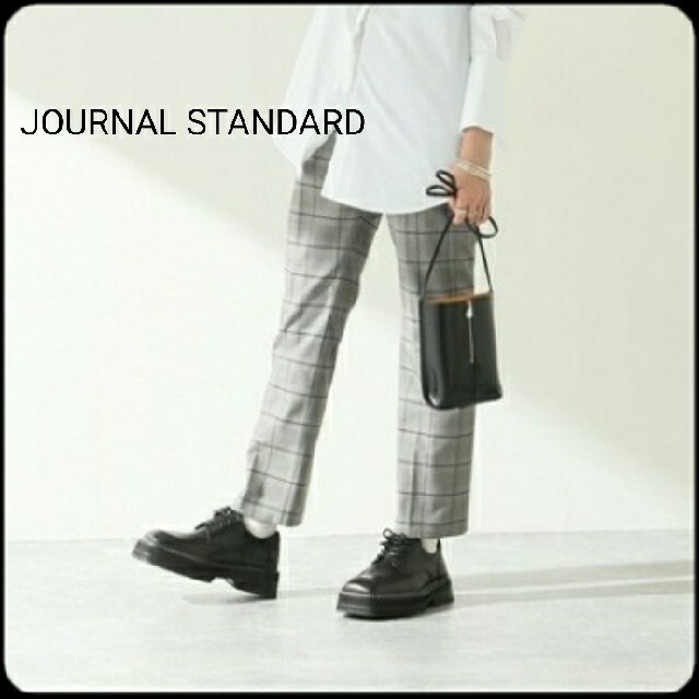 【美品】JOURNAL STANDARD グレンチェックテーパードパンツ　M　春