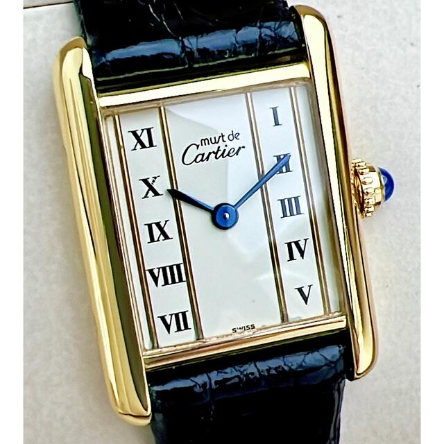 美品 カルティエ マスト タンク ゴールドライン ローマン LM Cartier-