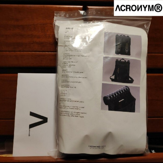 ACRONYM 3A-2 3rdarm 2022最新モデル