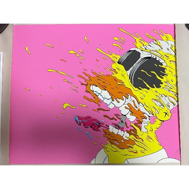 Matt Gondek "Deconstructed Homer" Pink エンタメ/ホビーの美術品/アンティーク(版画)の商品写真