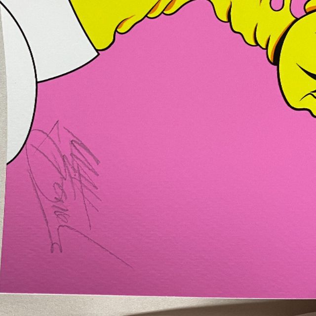 Matt Gondek "Deconstructed Homer" Pink エンタメ/ホビーの美術品/アンティーク(版画)の商品写真