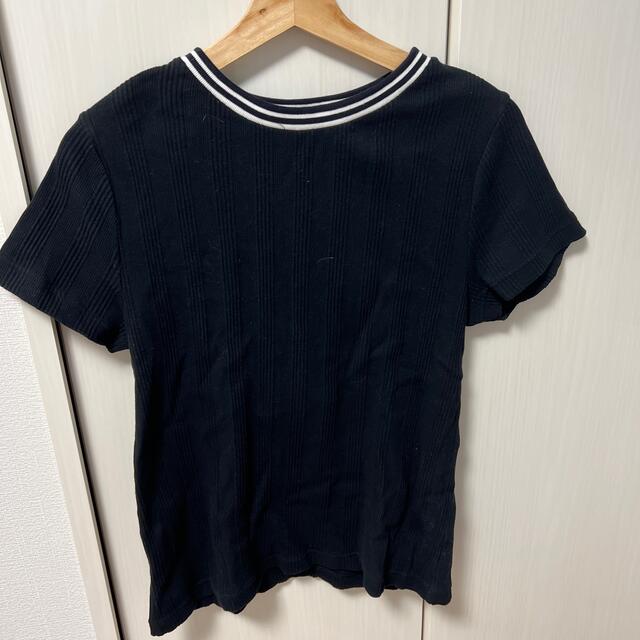 GU(ジーユー)のGU リブ編み半袖トップス レディースのトップス(Tシャツ(半袖/袖なし))の商品写真