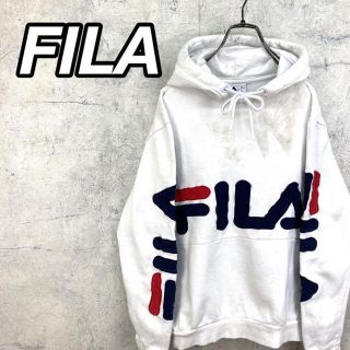 フィラ(FILA)の希少 90s フィラ パーカー ビッグ刺繍(パーカー)