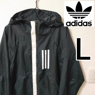 アディダス(adidas)のアディダス 黒 SixTONES 松村北斗 ナイロンジャケット ブルゾン 女性L(ナイロンジャケット)