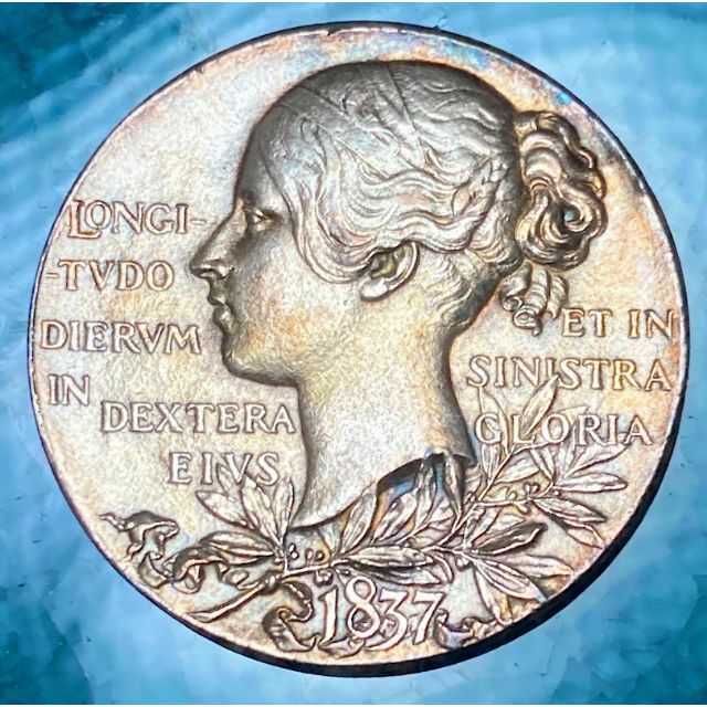 逸品】1897 イギリス ビクトリア ヤングヘッド ジュビリー 銀 メダル