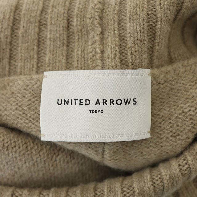 UNITED ARROWS(ユナイテッドアローズ)のユナイテッドアローズ バイアスタートルネックニット セーター 長袖 ベージュ レディースのトップス(ニット/セーター)の商品写真