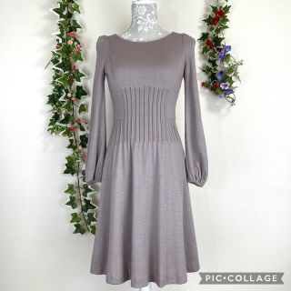 アナイ(ANAYI)の【美品】アナイ anayi ワンピース タック付きフレアスカート(ひざ丈ワンピース)