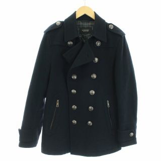 バーバリーブラックレーベル(BURBERRY BLACK LABEL)のバーバリーブラックレーベル ショートコート ダブル アウター ウール M 黒(その他)