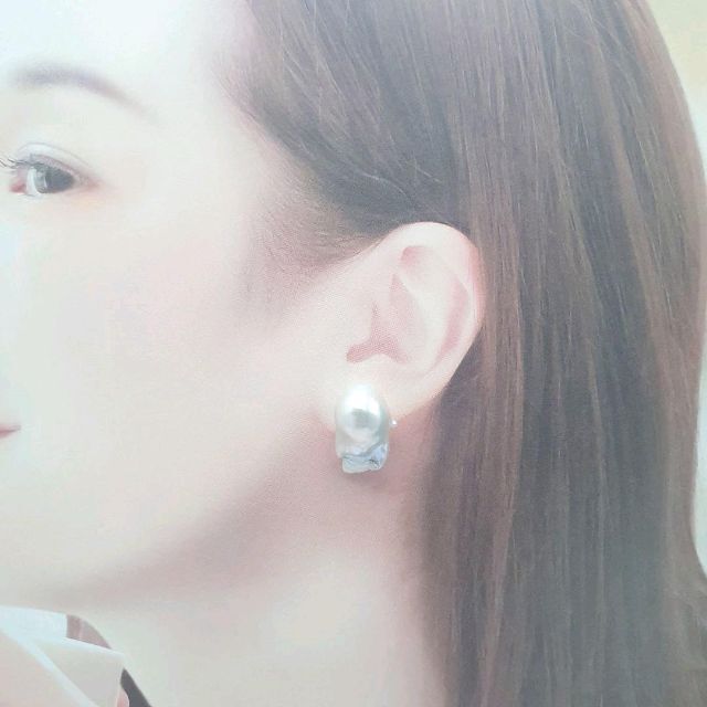 《新品》淡水バロックパールピアス《LARICA、ripsalis風》淡水パール