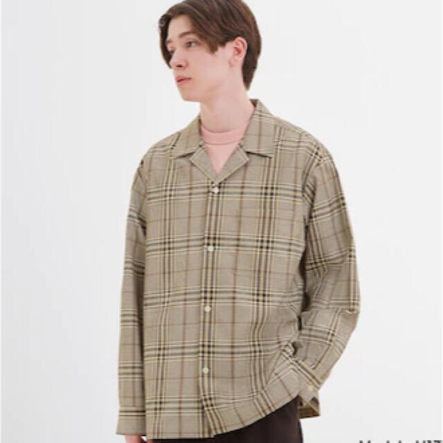 GU(ジーユー)のオープンカラーシャツ(長袖)(チェック) GU メンズのトップス(シャツ)の商品写真