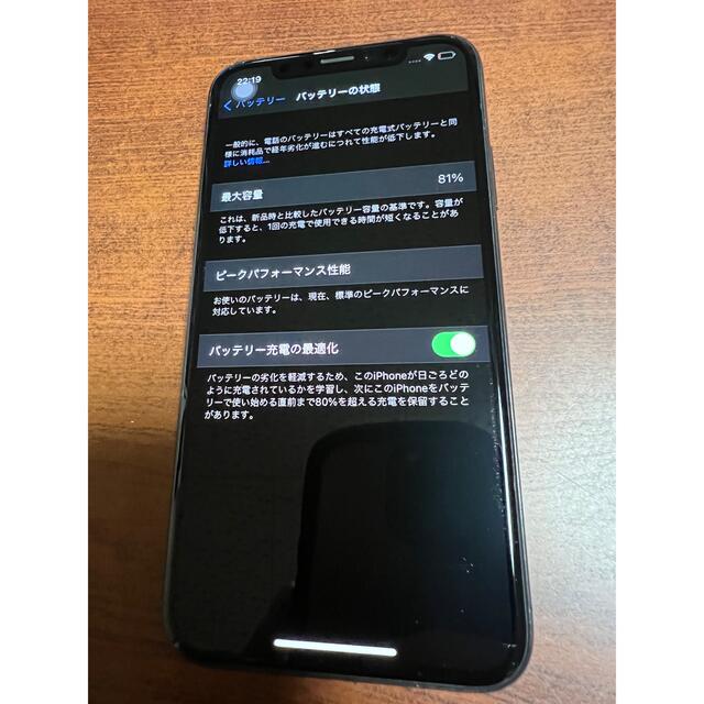 iPhone(アイフォーン)の【美品】iPhone X Space Gray 256 GB SIMフリー スマホ/家電/カメラのスマートフォン/携帯電話(スマートフォン本体)の商品写真