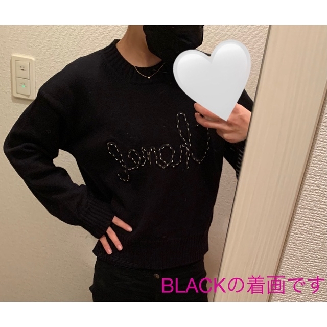 さらに値下げ大人気LOGO ニットBlue 最後に着画あり レディースのトップス(ニット/セーター)の商品写真