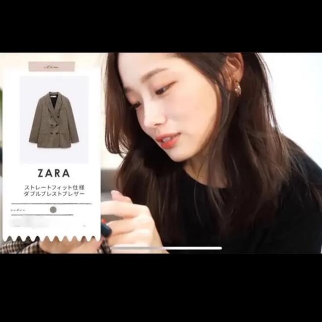 ZARA(ザラ)の【完売/新品】ZARA ストレートフィット仕様ダブルブレストブレザー　XS レディースのジャケット/アウター(テーラードジャケット)の商品写真