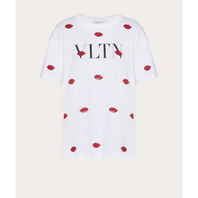 VALENTINO　VLTNエンブロイダリー ジャージー Tシャツ