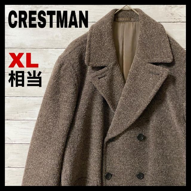 ピクルス古着コート774 CRESTMAN チェスターコート アルパカ混 ダブル ロング L