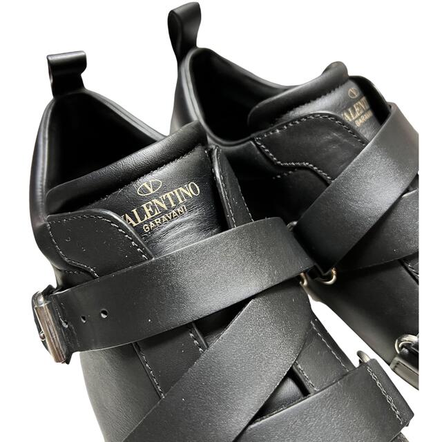 美品★VALENTINO GARAVANIロックスタッズ★レザーベルトスニーカー