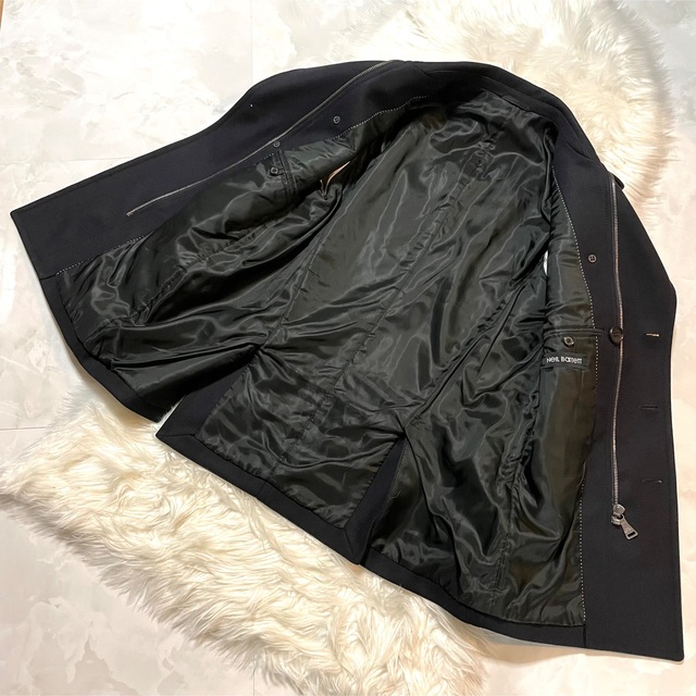 NEIL BARRETT(ニールバレット)の本物 美品 ニールバレット ZIP UP ピーコート ジャケット S 黒  メンズのジャケット/アウター(ピーコート)の商品写真