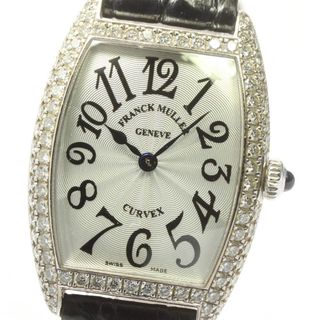 フランクミュラー(FRANCK MULLER)の【FRANCK MULLER】フランクミュラー トノーカーベックス K18WG ダイヤベゼル 1752QZD クォーツ レディース(腕時計)