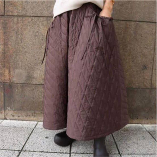 ロングスカート machatt マチャット キルティングスカート アイボリー