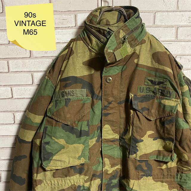 90s ヴィンテージ M65 モッズコート カモフラ ミリタリー - ミリタリー