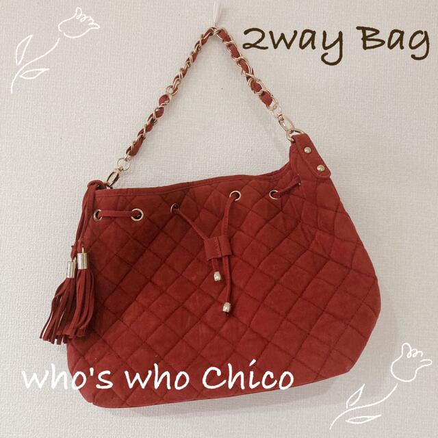 who's who Chico(フーズフーチコ)のwho's who Chico 2wayバッグ タッセル キルティング レディースのバッグ(ショルダーバッグ)の商品写真