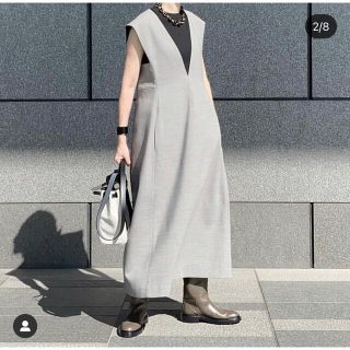 lohen ローヘン 完売⭐︎ロング Vワンピース タグつき未着用 グレー