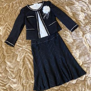 エニィスィス(anySiS)の美品♡エニィスィス ツイード ノーカラージャケット 卒業式 入学式 お宮参り(スーツ)