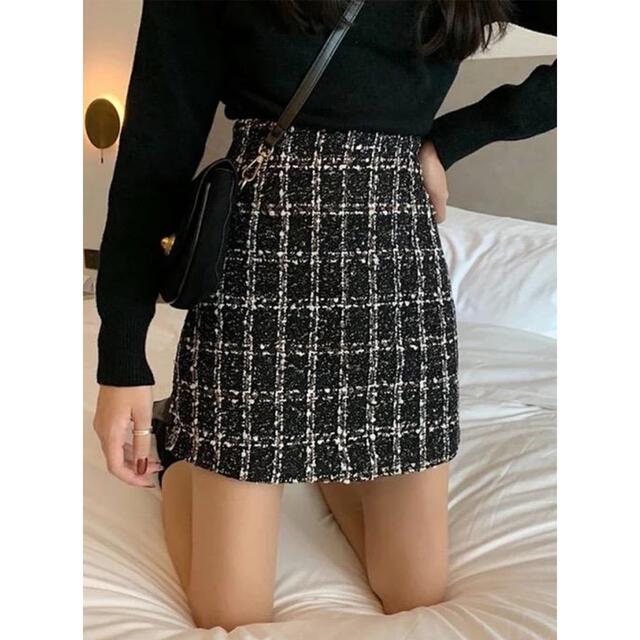 GRL - 【GRL】インパン裏地付ツイード台形ミニスカートの通販 by Noa's