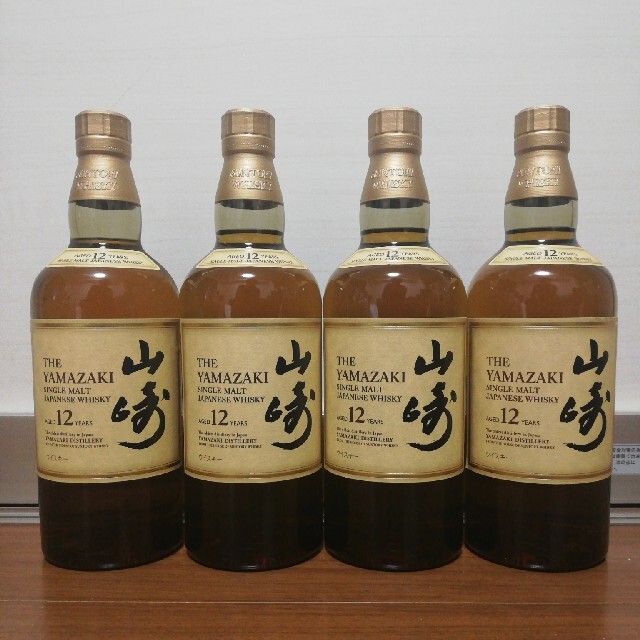 サントリー(サントリー)のサントリー　山崎　12年　700ml　４本セット　新品未開栓品 食品/飲料/酒の飲料(その他)の商品写真