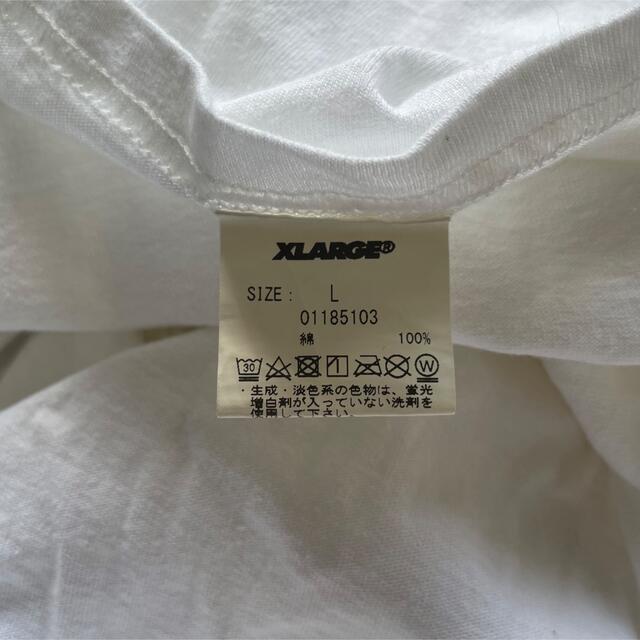 XLARGE(エクストララージ)のXLARGEエクストララージロンtサイドラインロゴLストリートホワイト メンズのトップス(Tシャツ/カットソー(七分/長袖))の商品写真