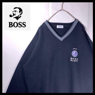 ボス(BOSS)のSUNTORY BOSS ボス スウェット トレーナー 黒 90s リブライン(スウェット)