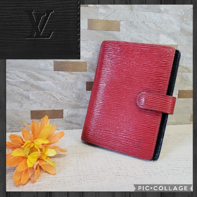 LOUIS VUITTON(ルイヴィトン)のLOUIS VUITTON ルイヴィトン エピ 手帳 カバー レッド レディースのファッション小物(その他)の商品写真