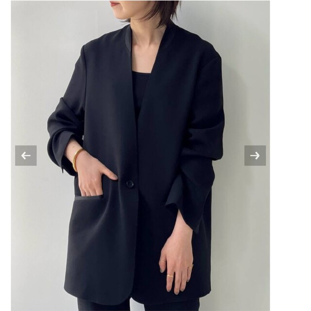 L'Appartement DEUXIEME CLASSE(アパルトモンドゥーズィエムクラス)のL'Appartement No Collar Relax Jacket レディースのジャケット/アウター(ノーカラージャケット)の商品写真