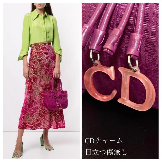 【美品】Christian Dior トロッター×CDチャーム ハンドバッグ 3